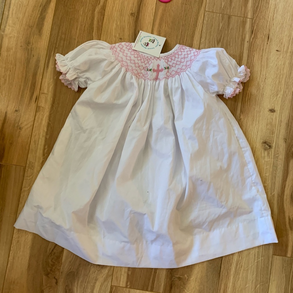 Smock monkey smocked cross dress